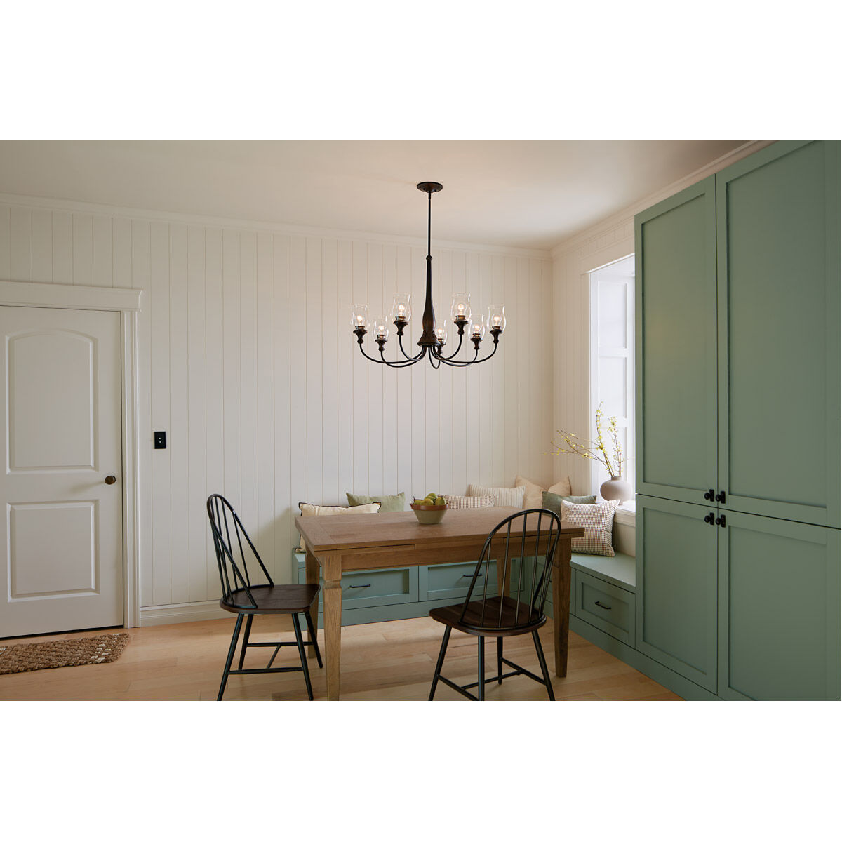 Homestead Melis 7 Light 35.75 inch Black Chandelier Ceiling Light